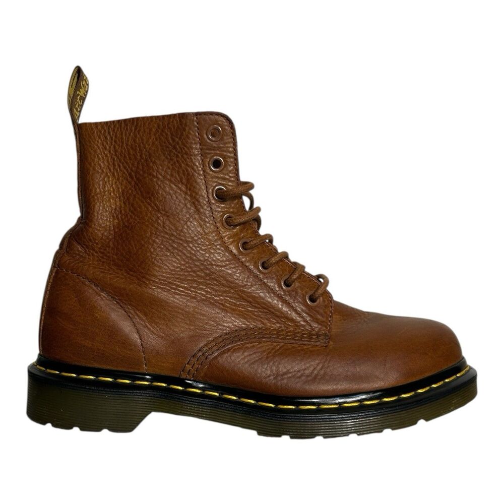 Dr. Martens Pascal Womens Size 9 Combat Boots Brown Leather EUC - Picture 6 of 9